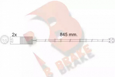 R BRAKE 610448rb -  Сигнализатор, износ тормозных колодок